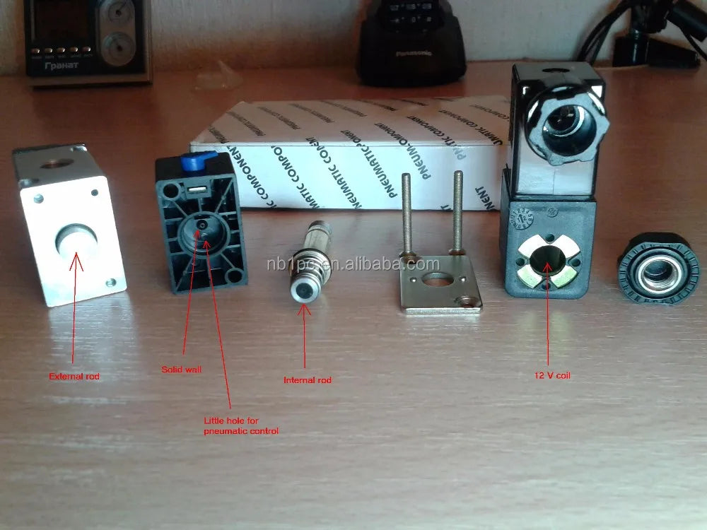 4V310-08 5 Ports 2 Position Single Solenoid Pneumatic Air Valve 1/4 BSPT DC 24V Manual Power Pilot Structure