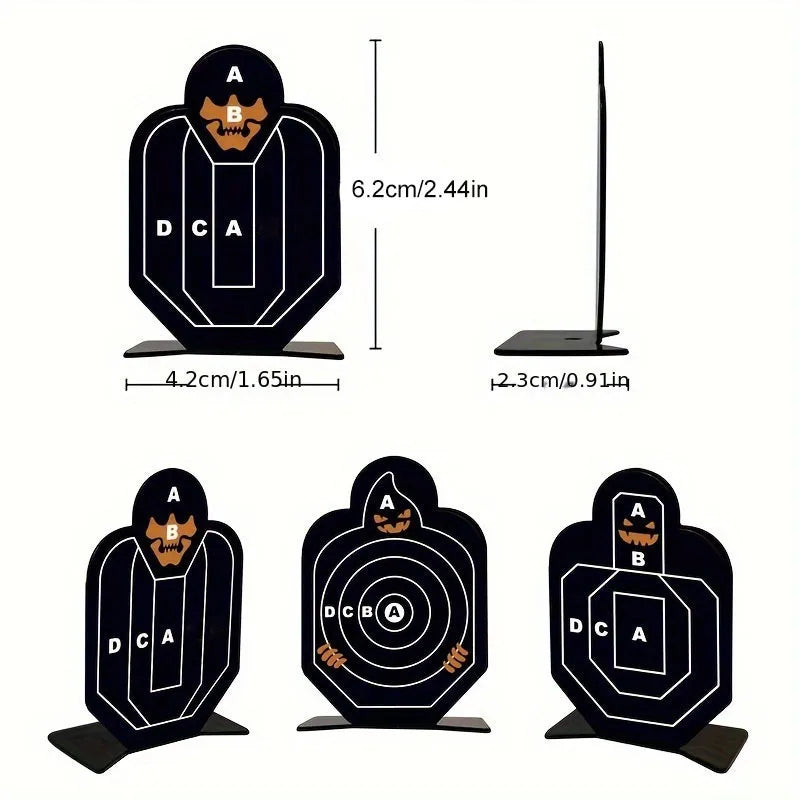 3-Pack Mini Metal Targets Stainless Steel Shooting Practice Targets for Outdoor Hunting Training Sports