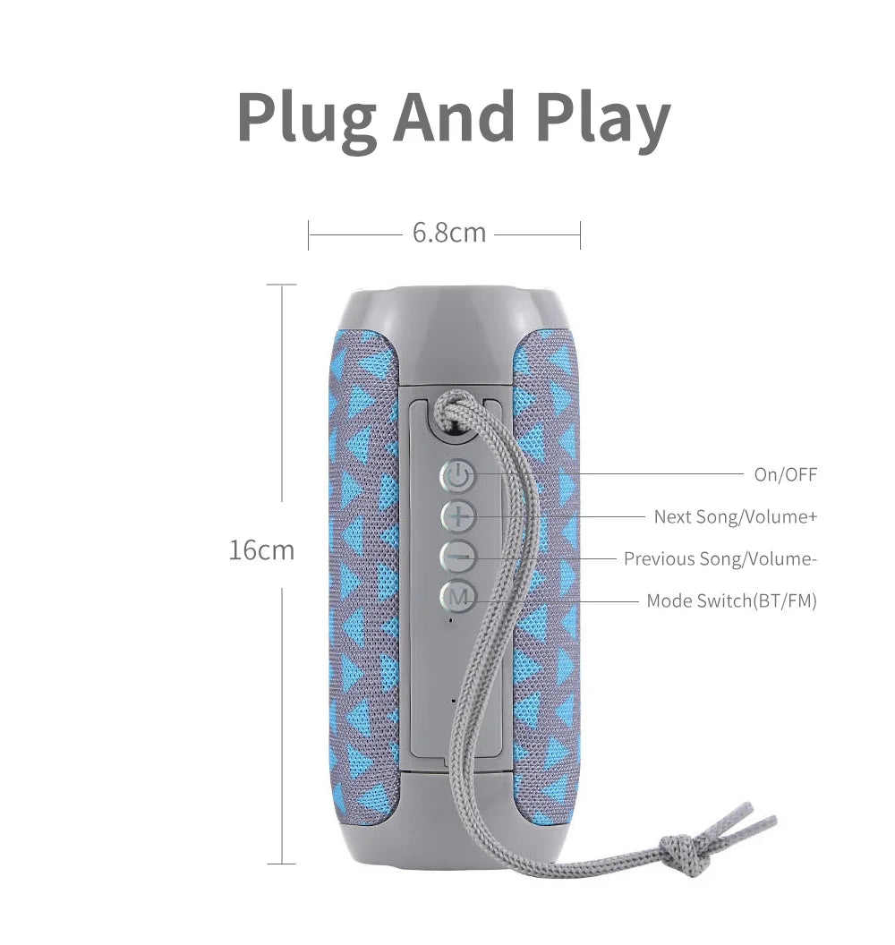 Bluetooth Speaker T&G TG117 Portable TWS Sound Box Waterproof Loudspeaker Outdoor Stereo Surround Speakers Support TF FM Radio