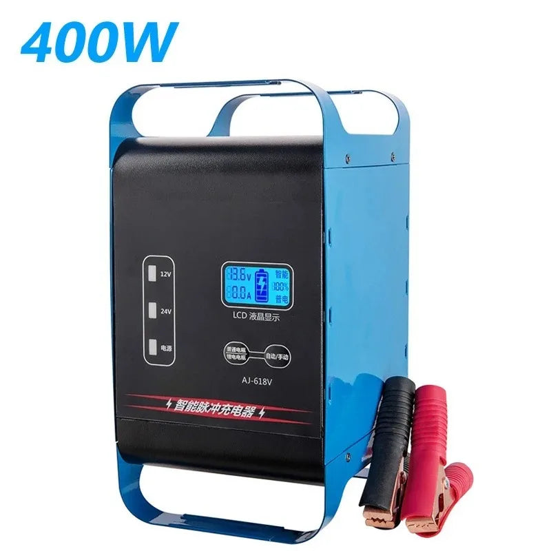 Smart Battery Charger 12V/24V Automotive Battery Charger  400W Quick Charge Battery Charge Device for Car Truck Motorcycle