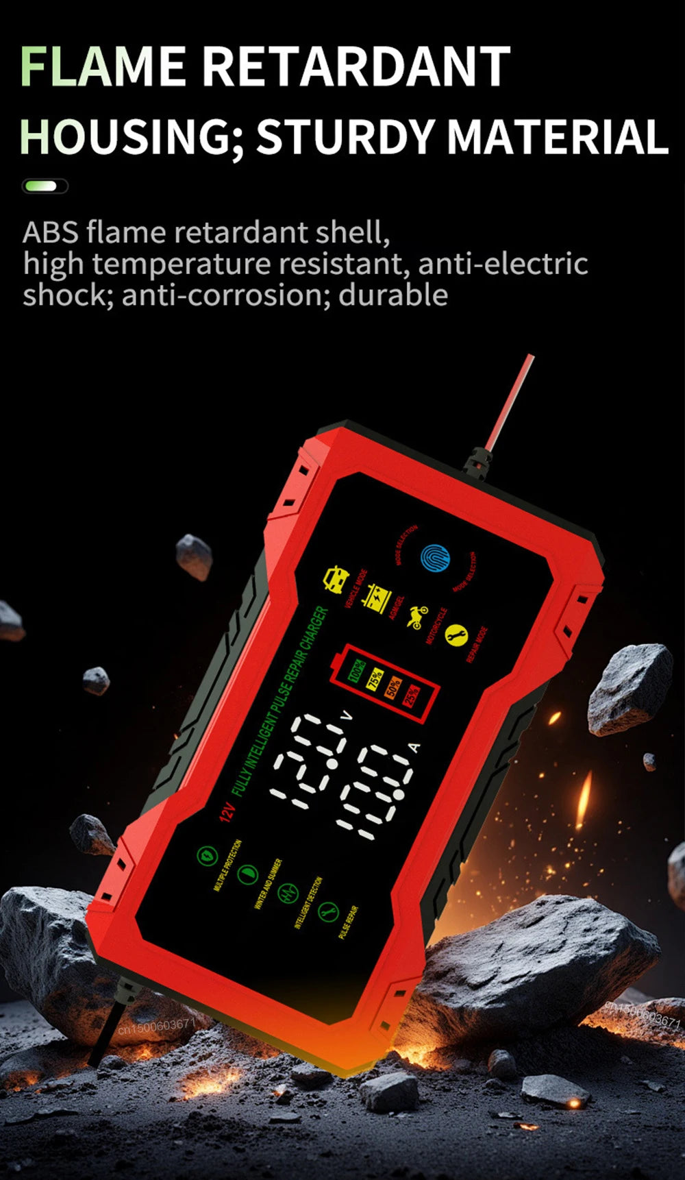 Car Battery Charger 12V Intelligent Automotive Battery Charger For Car and Motorcycle Power Puls Repair Charger Battery Charging