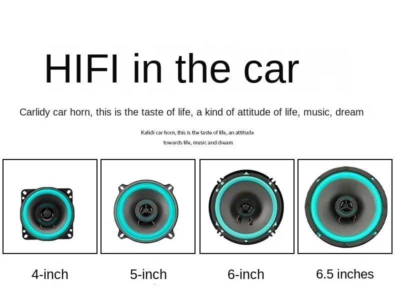 4/5/6.5 Inch Universal Car Coaxial Speakers HiFi Automotive Audio Full Range Frequency Subwoofer Enhanced Car Stereo Sound