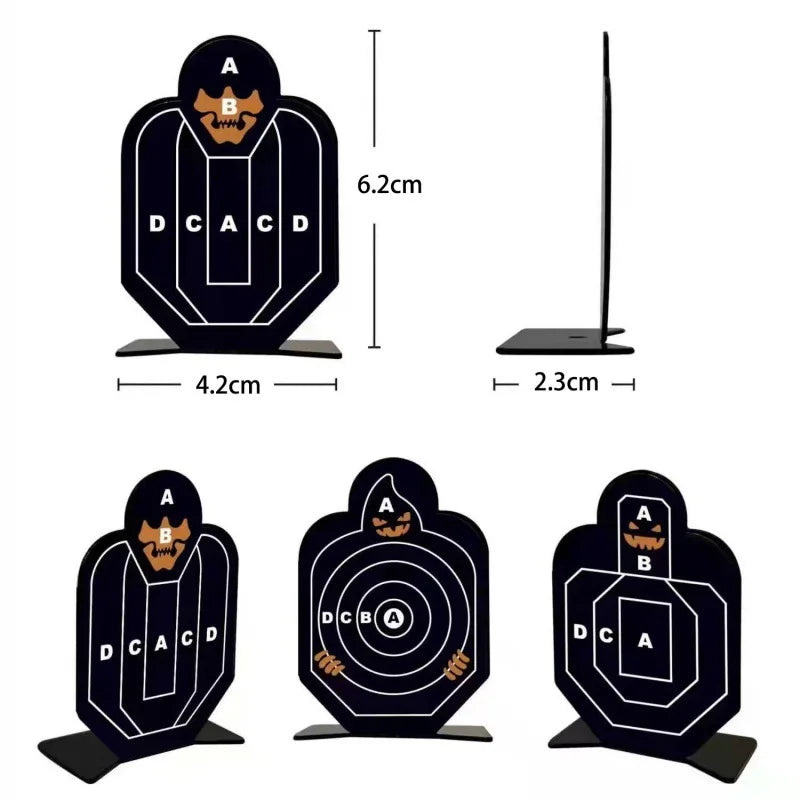 3-Pack Mini Metal Targets Stainless Steel Shooting Practice Targets for Outdoor Hunting Training Sports
